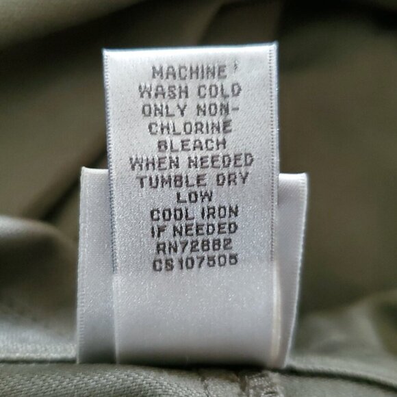 Womens Blazer Jacket XL Khaki Green Stretch Preppy Military Safari Vintage 90s - Picture 4 of 4